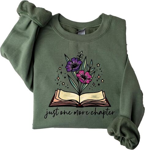 One More Chapter Sweatshirt, Book Lover Crewneck, Book Nerd Gift, Librarian Shirt, Read Shirt, Reading Tee, Readers Leaders in Kuwait