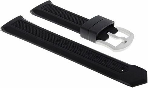 حزام ساعة من مطاط السيليكون مقاس 20 مم من Ewatchparts متوافق مع تاغ هوير Aquaracer Formula F1 باللون الأسود in Kuwait