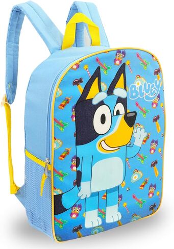 حقيبة ظهر Bluey مع حقيبة غداء للأطفال والأولاد والبنات - حزمة مع حقيبة مدرسية مقاس 15 بوصة، وصندوق غداء، وزجاجة مياه، وملصقات، والمزيد | مجموعة حقيبة ظهر Bluey وصندوق الغداء in Kuwait