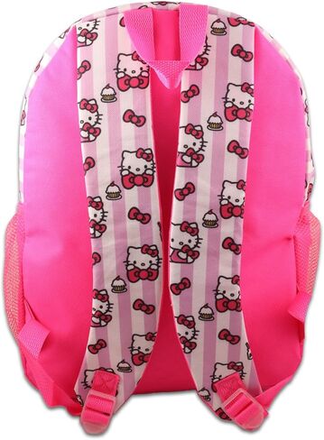 Hello Kitty Backpack Set for Girls - Bundle 6 Piece Sanrio Set 16" School Bag, Bottle, Tattoos, More | Hello Kitty School Backpack for Kids in Saudi Arabia
