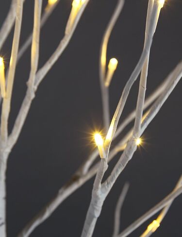 Lightshare شجرة مضاءة 8FT 132 LED شجرة البتولا المضاءة للديكور من الداخل والخارج، فناء المنزل ومهرجان الزفاف وديكور عيد الميلاد، أبيض دافئ in Kuwait