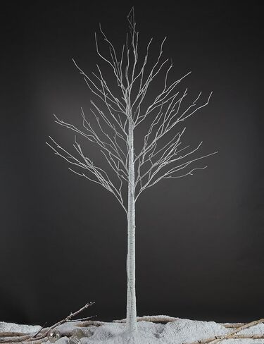 Lightshare شجرة مضاءة 8FT 132 LED شجرة البتولا المضاءة للديكور من الداخل والخارج، فناء المنزل ومهرجان الزفاف وديكور عيد الميلاد، أبيض دافئ in Kuwait