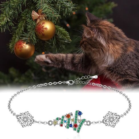 Fenthring Christmas Bracelet for Women Sterling Silver Christmas Tree Bracelets Holiday Tree X-Mas Gifts Snowflake Christmas Jewelry in Saudi Arabia