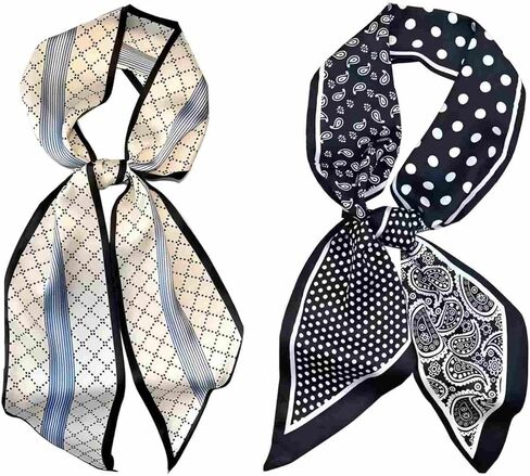 Silk Scarf for Women Purse Handbags 59 '' Head Scarves for Hair Bags Neck Scarfs Long Skinny Scarves Fashion Silky in Saudi Arabia