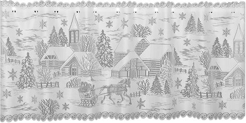 Heritage Lace 60" X 20" White Sleigh Ride 4-Way Mantle Scarf in Saudi Arabia