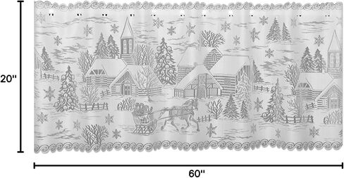 Heritage Lace 60" X 20" White Sleigh Ride 4-Way Mantle Scarf in Saudi Arabia