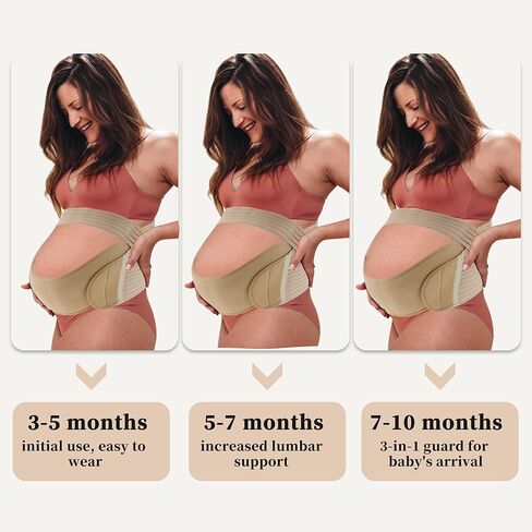 Pregnancy Belly Band, Breathable Belly Support Brace, Pregnancy Support Belt, Lightweight Abdominal Binder, for Abdomen, Flesh Color, XX-Large, 1 Set in Saudi Arabia