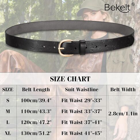 Full Grain Leather Belt for Women Fashion Ladies Genuine Solid Leather Belts for Jeans Pants with Gold Buckle in Saudi Arabia