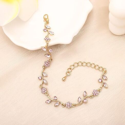Elegant Wedding Austrian Crystal Flower Choker Necklace Dangle Earrings Bracelet Jewelry Set for Women Prom Party Bridal in Saudi Arabia