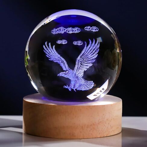 3D Dove Gifts for Women Crystals Ball 80mm - Dove Figurines Decor Glass Animals Figurine Dove Gifts Stuff for Room Birthday for Best Friend Lovers Keepsake Paperweight in Kuwait