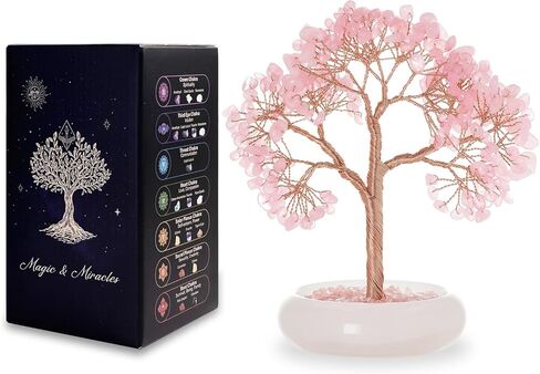 Amethyst Crystal Tree of Life Chakra Healing, Bonsai Tree, Gemstone Tree, Home and Office Desk Decor for Positive Energy, Birthday Wedding Gifts in Saudi Arabia