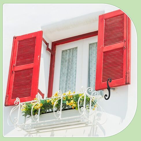 Black S Style Shutter Dogs Hardware Decorative Shutter Dog Holders with Attachment Hardware 6.5 Inches External Shutters Tieback for Exterior Decorative Shutters(12 Pack,Iron) in Kuwait