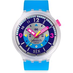 Swatch Unisex Casual Watch Blue Bio-sourced Quartz NEON Party to The MAX in Kuwait