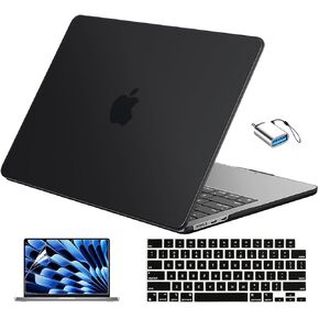 EooCoo Case Compatible with MacBook Air 13 inch M4 2025 2024 2023 2022 M3 M2 A3240 A3113 A2681, Air 13.6" Laptop Hard Shell Case + Keyboard Skin Cover + Screen Protector, Matte Pink Bow in Kuwait