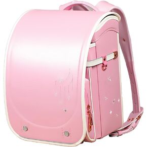حقيبة ظهر Star-Wind Randoseru Ransel حقيبة مدرسية يابانية أوتوماتيكية للأولاد والبنات مصنوعة من الجلد خفيف الوزن وغطاء للمطر (وردي) in Saudi Arabia