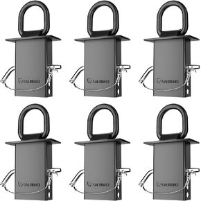 حلقة الجيب D للمقطورة الثقيلة ، D-Ring Pocket Tie Downs Golvanized Black مع الحبل المضاد للخسارة والقفازات كسر 16200 رطل (6 مجموعات) in Kuwait