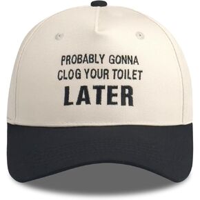 Funny Baseball Cap for Men Women, Adjustable Cotton Trucker Hat with Humorous Embroidery, Classic Sport Gift in Kuwait