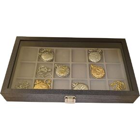 18 Watch Show Case Display Grey insert Antique Jewelry Supply Box for Pocket Watches in Saudi Arabia