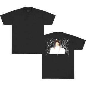 تي شيرت ROSALÍA للجنسين للبالغين بشعار Merch Lux الرسمي باللون الأسود in Saudi Arabia