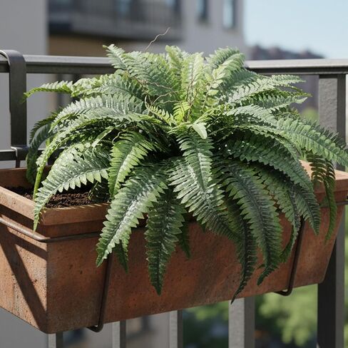 KOL Artificial Boston Ferns, Fake Faux Fern Plants 45 Inch 2 Pack, Green Large Fern with Bendable Stems for Hanging or Floor Display, Indoor Outdoor UV Resistant Home Decor in Saudi Arabia