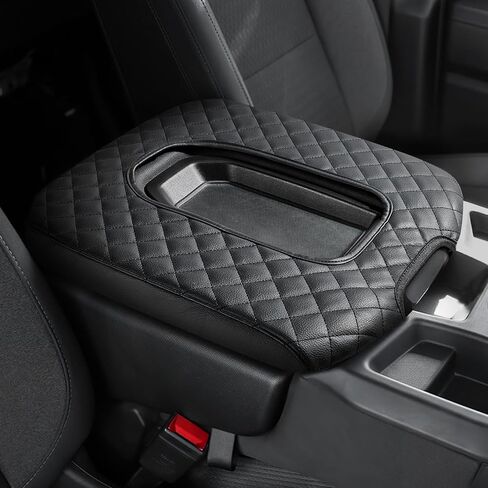 JOYTUTUS Center Console Cover Compatible with 2007-2014 Silverado Sierra Avalanche Yukon Tahoe Suburban Jump Seat, Leather Arm Rest Armrest Cover for Car, Middle Console Cover, Car Arm Rest Cover in Kuwait