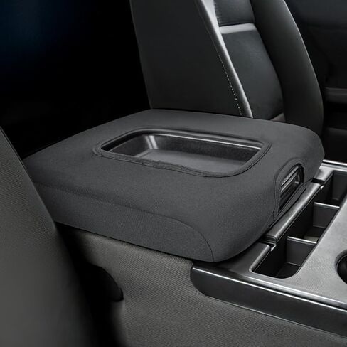 JOYTUTUS Center Console Cover Compatible with 2007-2014 Silverado Sierra Avalanche Yukon Tahoe Suburban Jump Seat, Leather Arm Rest Armrest Cover for Car, Middle Console Cover, Car Arm Rest Cover in Kuwait
