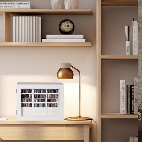 رف كتب متأرجح لتخفيف القلق - يتضمن 300 كتاب صغير، رف كتب خشبي خالي من التوتر، مناسب لديكور المنزل والمكتب، مكتبة صغيرة وهدية فريدة. (الخشب الصلب الأبيض) in Saudi Arabia