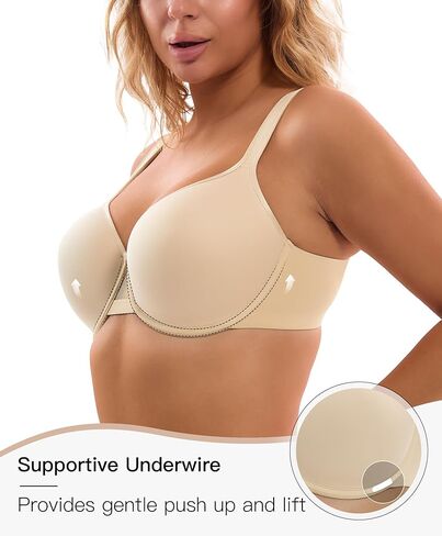 Full Coverage Minimizer Bras for Women Lightly Padded Underwire Support T-Shirt Bras in Saudi Arabia