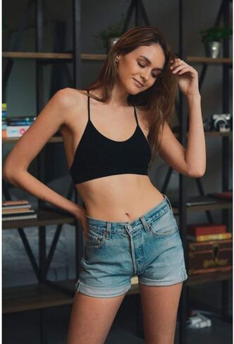 TD Collections Womens Tattoo Mesh Racerback Bralette in Saudi Arabia