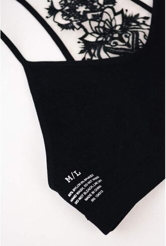 TD Collections Womens Tattoo Mesh Racerback Bralette in Saudi Arabia