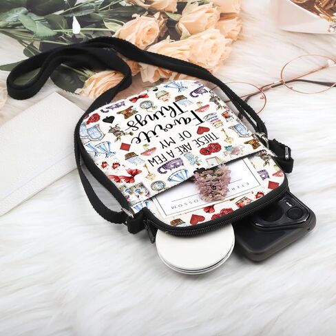 POFULL Cartoon Princess Inspired Gift Cartoon Lover Gift These Are A Few Of My Favorite Things Crossbody Bag (Favourite cat rabbit) in Saudi Arabia