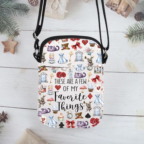 POFULL Cartoon Princess Inspired Gift Cartoon Lover Gift These Are A Few Of My Favorite Things Crossbody Bag (Favourite cat rabbit) in Saudi Arabia