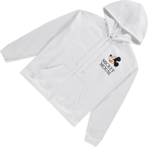 Disney Ladies Mickey Mouse Fashion Hoodie Mickey and Minnie Mouse Classic Zip Up Hoodie Sweatshirt in Saudi Arabia