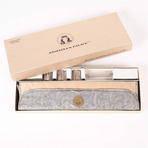 Angelina's Palace Tenby Jewelry Double Side Hanger Organizer Hook Closet Jewelry Storage Roll 24 Earring Ring Bars 28 Bracelet Pouches Watches Pocket 40 Necklaces Loops(Fuchsia Paisley) in Kuwait