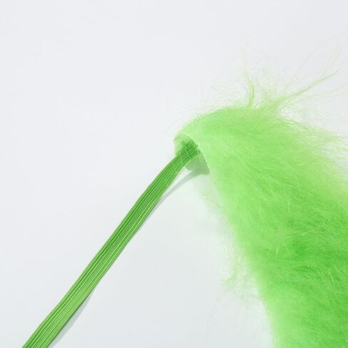 Christmas Green Beard Santa Hat with Furry Gloves for Adult, Unisex Christmas Costume Accessory Set in Kuwait