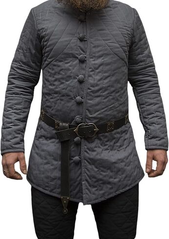درع Knight Gambeson لحدث العصور الوسطى بأكمام كاملة، نسيج قطني، سترة العصور الوسطى لإعادة تمثيل الأحداث التاريخية in Kuwait