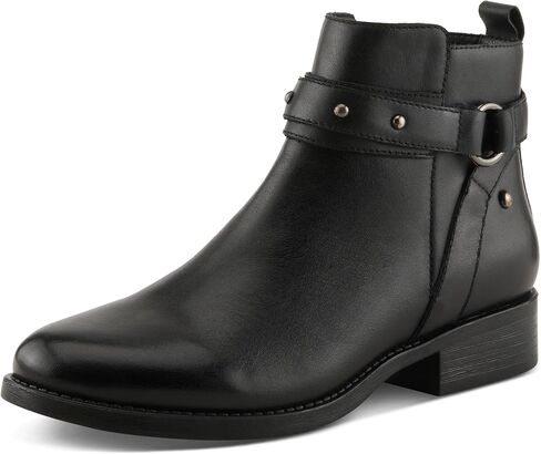 Spring Step Women’s SHOELER Leather Booties – Ankle Boot with Studded Belt Detail & Side Zipper in Saudi Arabia