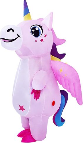 Inflatable Unicorn Costume for Adults Women & Men - Full Body Blow Up Party Suit with Horn & Tail for Halloween, Cosplay, Birthday Celebration in Saudi Arabia