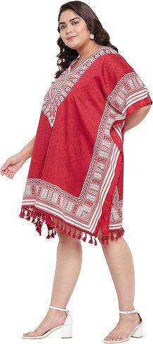 Oussum قصيرة قفطان تونك القمم حجم كبير البوليستر الأفريقية Dashiki شرابات فستان الصيف ملابس الشاطئ ملابس المنتجع للسيدات in Kuwait