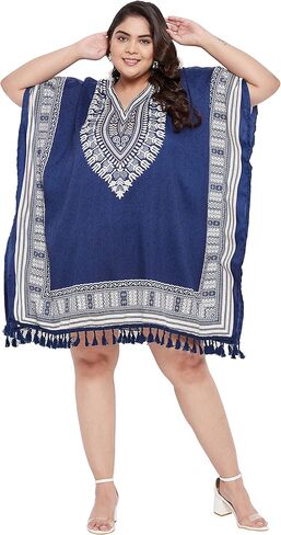 Oussum قصيرة قفطان تونك القمم حجم كبير البوليستر الأفريقية Dashiki شرابات فستان الصيف ملابس الشاطئ ملابس المنتجع للسيدات in Kuwait
