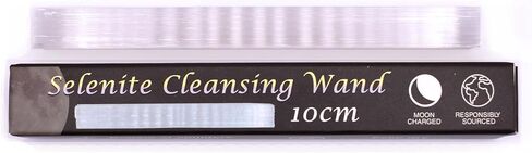 10cm Selenite Crystal Cleansing Wand in Gift Box. Ethically sourced, Natural raw Selenite Healing Crystal in Saudi Arabia