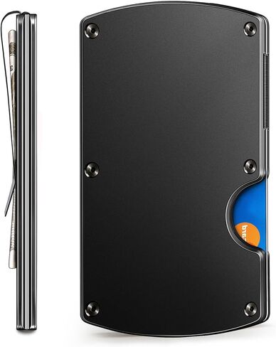 Slim Wallet,Men Wallet Money Clip Aluminum Card Holder Expandable for 12 Cards RFID Blocking in Saudi Arabia