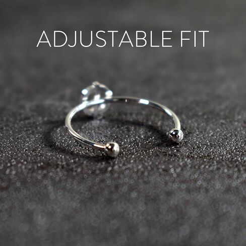 Sorority Shop Delta Zeta Stacking Ring Set - Adjustable Rings with Silver Plating in Saudi Arabia