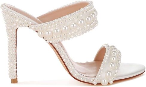 London Rag Ambrin Pearl Embellished Slip On Stiletto Heels in Saudi Arabia