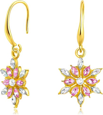 Christmas Earrings for Women Dangling Acrylic Holiday Earrings Snowflake Earring Cute Christmas Vacation Ornaments Stocking Stuffers Xmas Party Decorations Favors Xmas Gifts for Women in Saudi Arabia