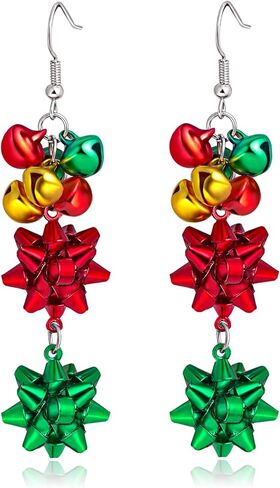 Christmas Earrings for Women Dangling Acrylic Holiday Earrings Snowflake Earring Cute Christmas Vacation Ornaments Stocking Stuffers Xmas Party Decorations Favors Xmas Gifts for Women in Saudi Arabia