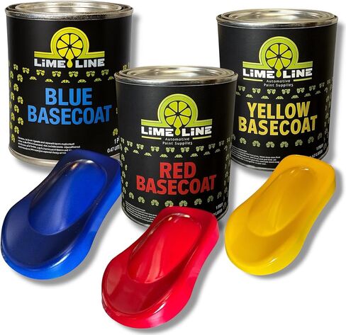 LiME LiNE Automotive Basecoats, 1k Urethane Base Coat Color (Black Basecoat Quart) in Kuwait