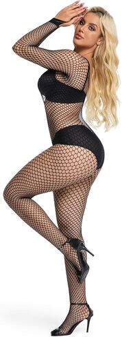 المرأة شبكة صيد السمك ارتداءها شبكة مرنة قطعة واحدة Bodystockings تيدي الملابس الداخلية مثير in Kuwait