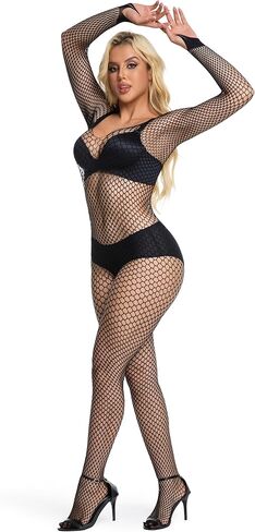 المرأة شبكة صيد السمك ارتداءها شبكة مرنة قطعة واحدة Bodystockings تيدي الملابس الداخلية مثير in Kuwait