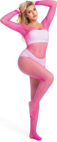 المرأة شبكة صيد السمك ارتداءها شبكة مرنة قطعة واحدة Bodystockings تيدي الملابس الداخلية مثير in Kuwait